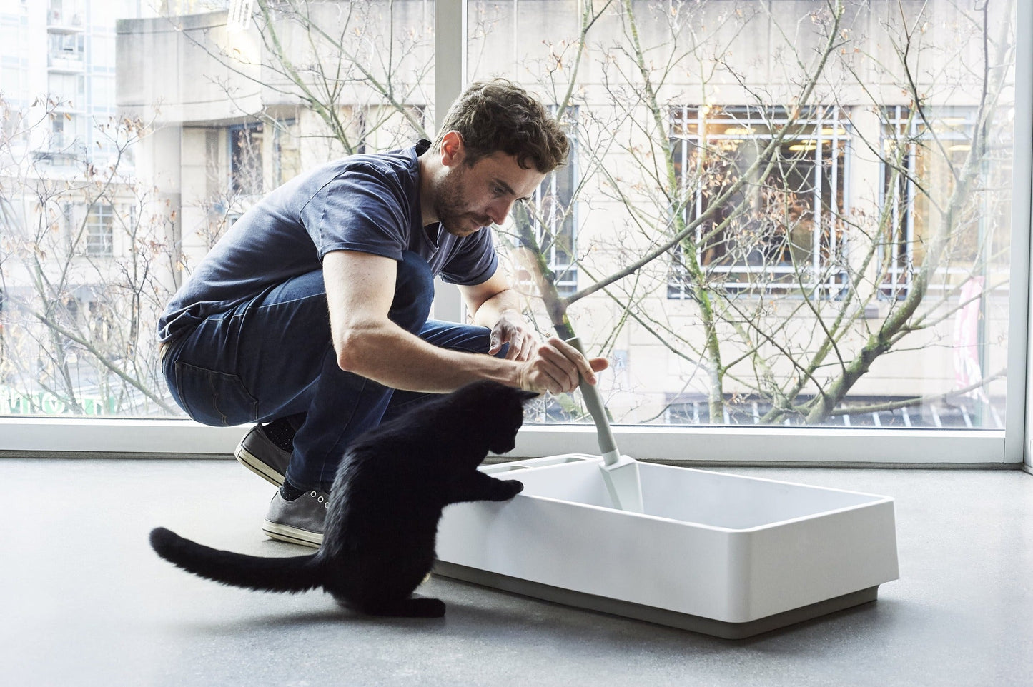 Cove Premium Cat Litter Box - Modern Design with Odor Control