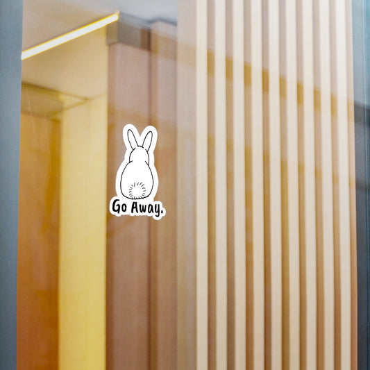Go Away Bunny Decal - Vinyl Decal