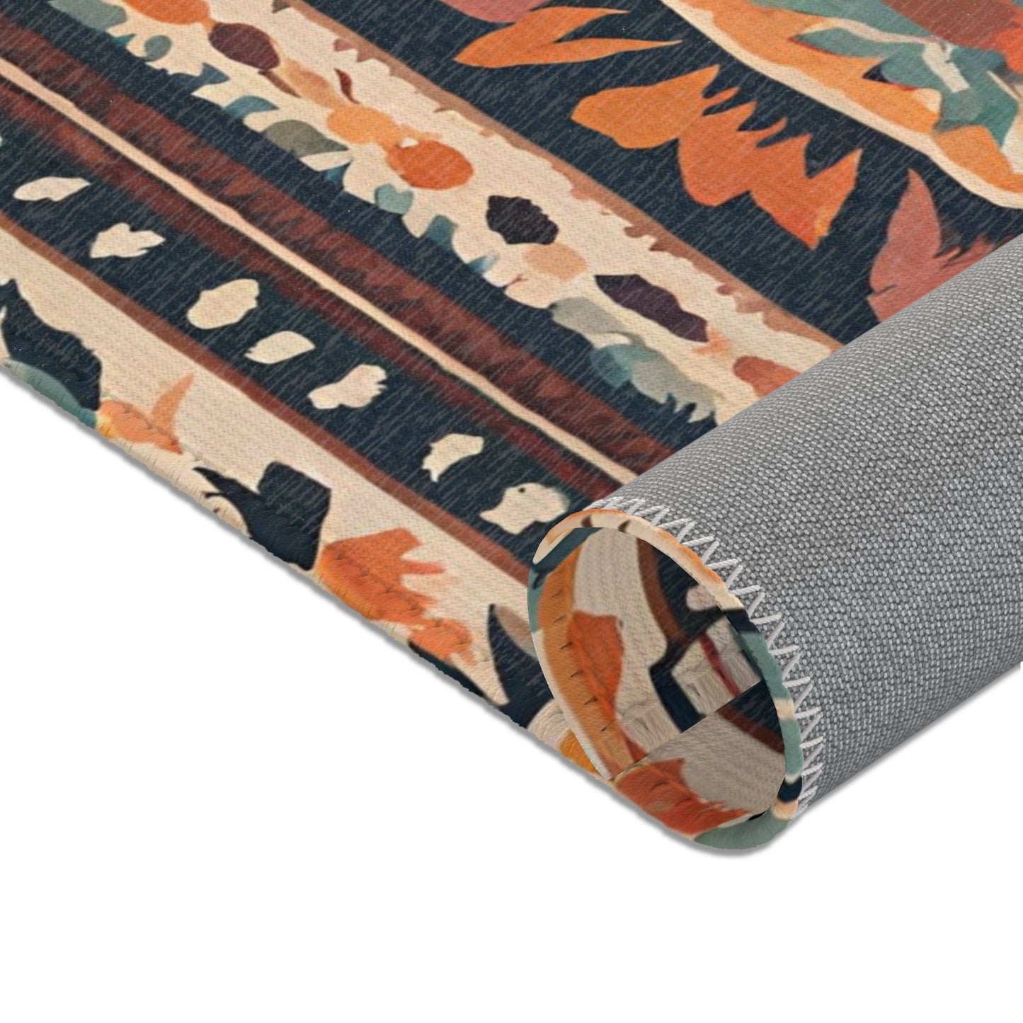 Boho Rabbit Mat - Stylish Bohemian Floor Mat for House Rabbits & Small Pets