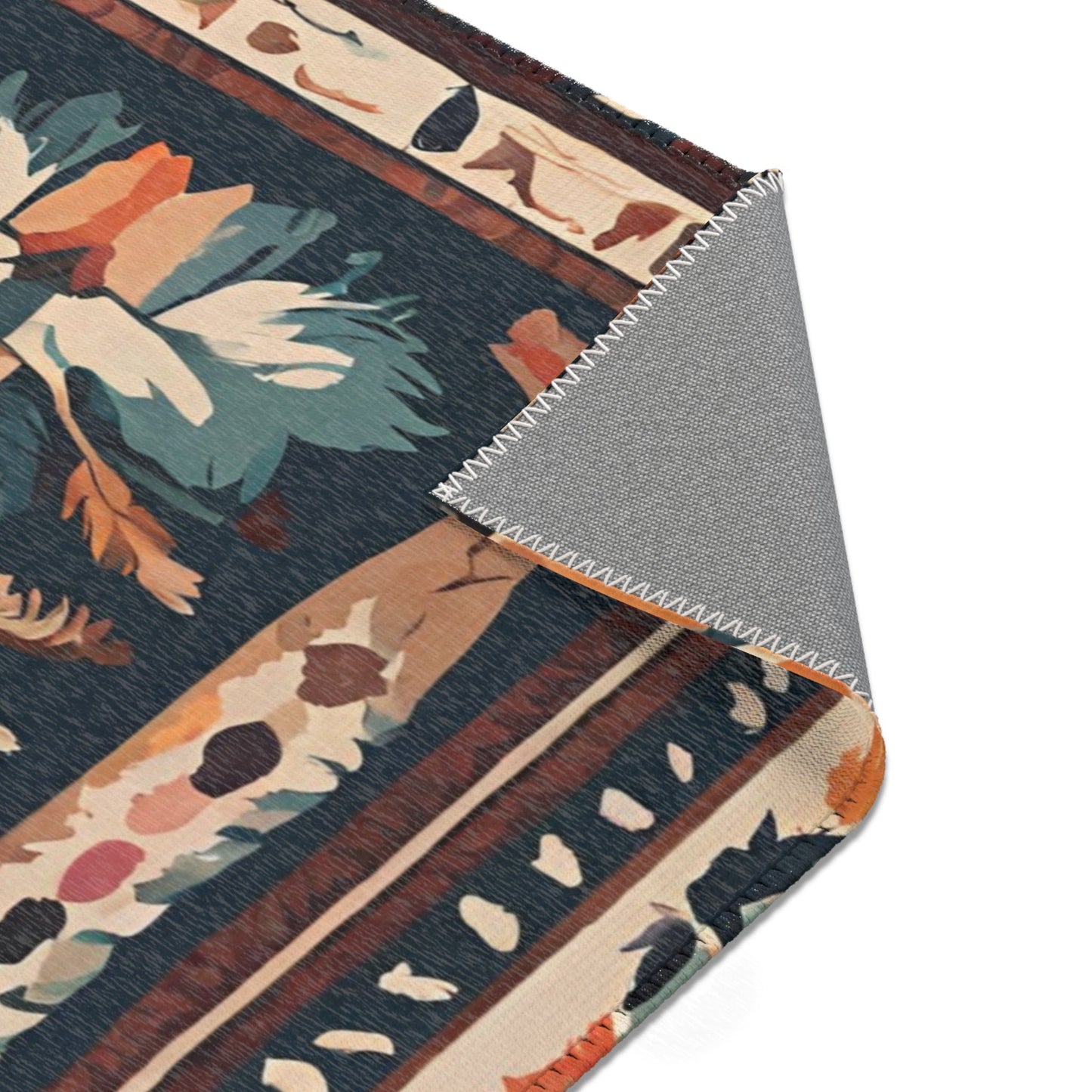 Boho Rabbit Mat - Stylish Bohemian Floor Mat for House Rabbits & Small Pets