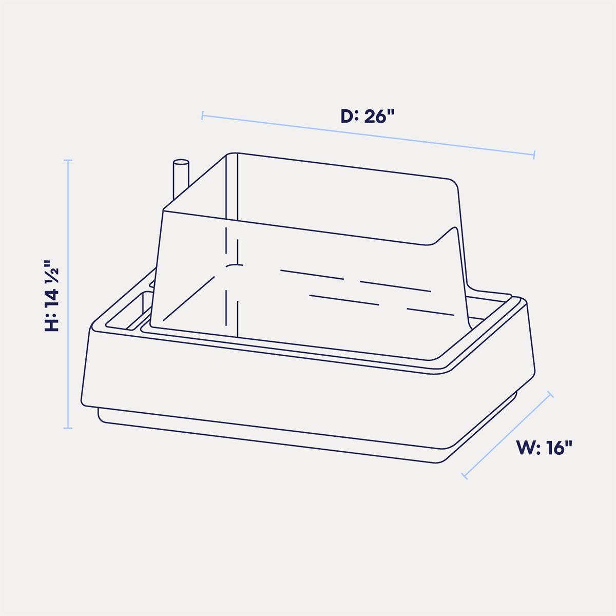Cove Premium Cat Litter Box - Modern Design with Odor Control