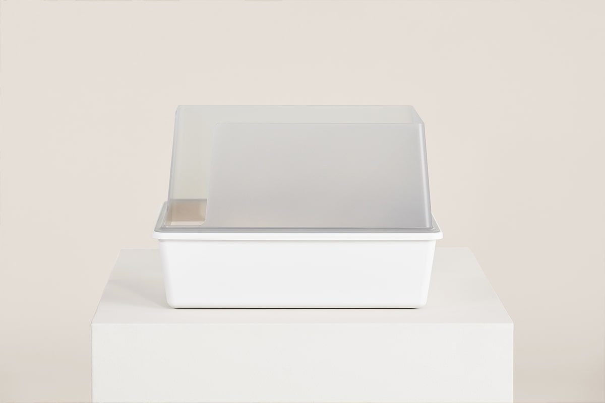 Cubby Minimalist Cat Litter Box - Modern Design with Removable Walls