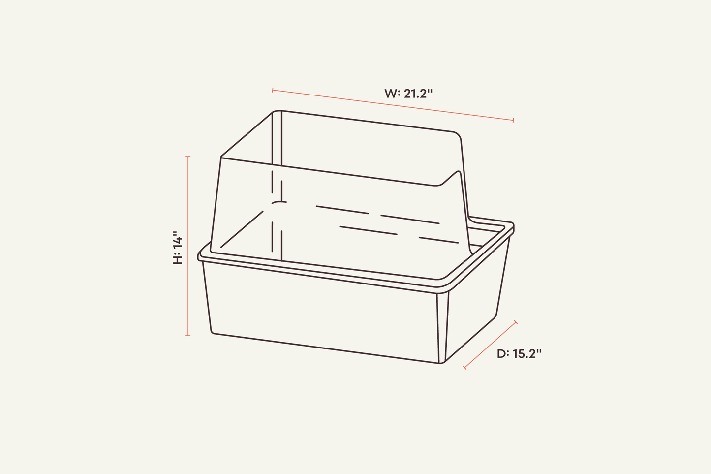 Cubby Minimalist Cat Litter Box - Modern Design with Removable Walls