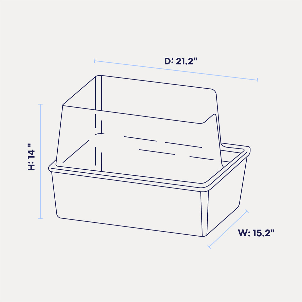 Cubby Minimalist Cat Litter Box - Modern Design with Removable Walls