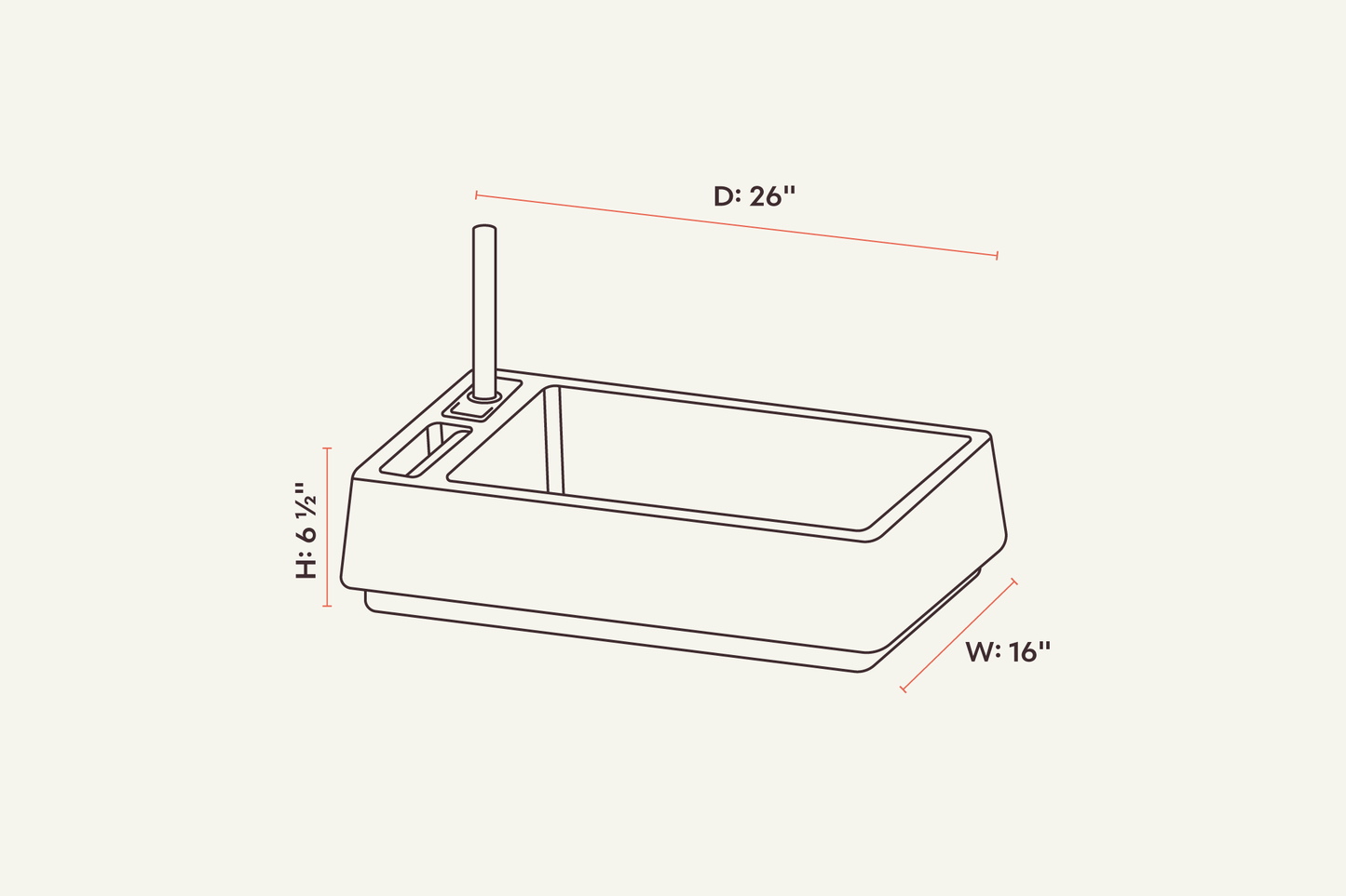 Cove Premium Cat Litter Box - Modern Design with Odor Control