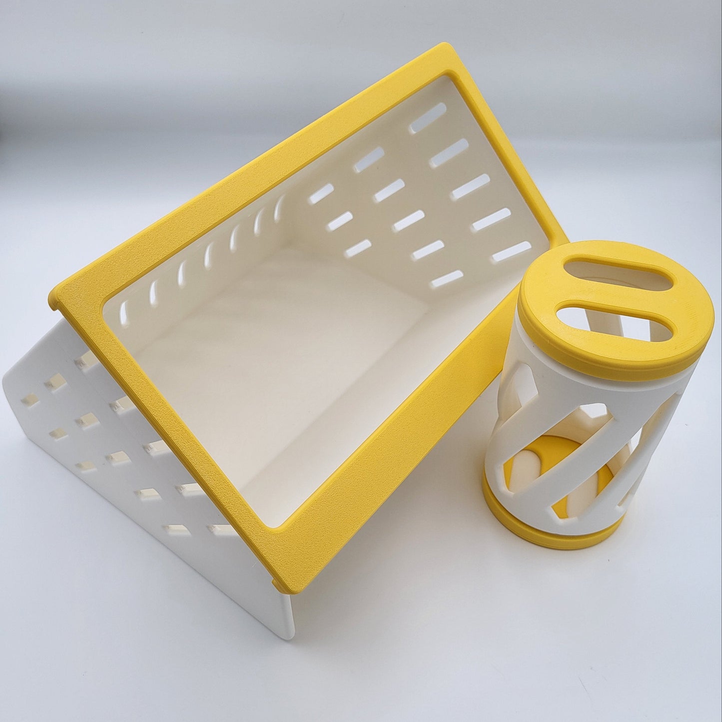 Open Air Hay Feeder and Hay Roller Bundle | 6 Colors Lemon Yellow