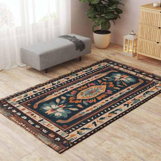 Boho Rabbit Mat - Stylish Bohemian Floor Mat for House Rabbits & Small Pets