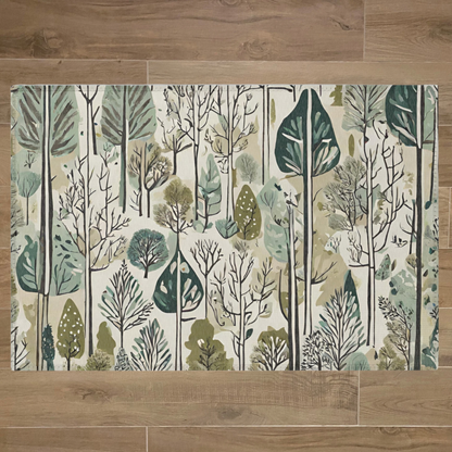 Rabbit Mat Green Forest 48" × 72"