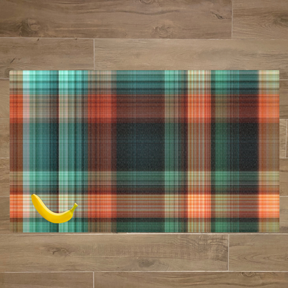 Green Flannel Pet Mat - Soft Washable Floor Rug for Rabbits & Small Pets