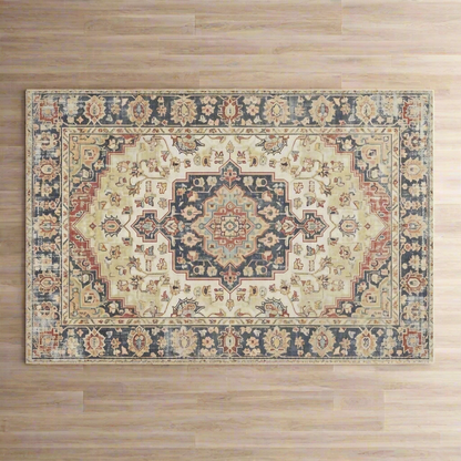 Faded Tan Traditional Rug
