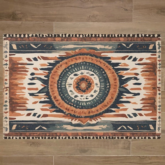 Bohemian Rabbit Mat - Stylish Floor Mat for House Rabbits & Small Pets 48" × 72"