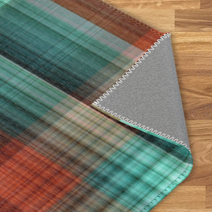 Green Flannel Pet Mat - Soft Washable Floor Rug for Rabbits & Small Pets