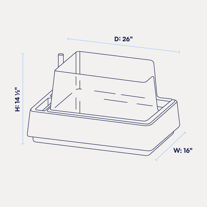 Cove Premium Cat Litter Box - Modern Design with Odor Control