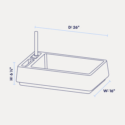 Cove Premium Cat Litter Box - Modern Design with Odor Control
