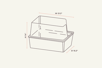 Cubby Minimalist Cat Litter Box - Modern Design with Removable Walls