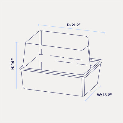 Cubby Minimalist Cat Litter Box - Modern Design with Removable Walls
