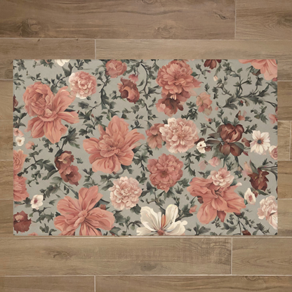 Rabbit Mat, Floral 48" × 72"