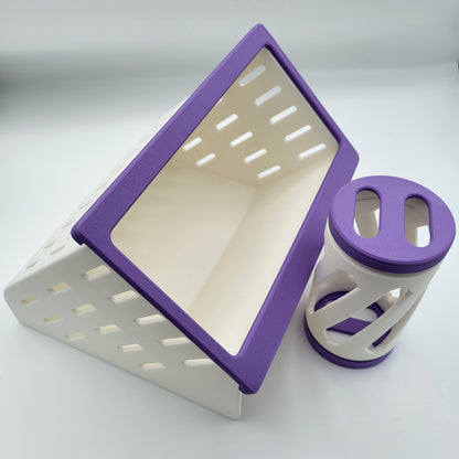 Open Air Hay Feeder and Hay Roller Bundle | 6 Colors Grape Lavender