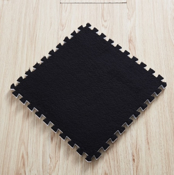 Soft Plush Carpet Tiles - Pet-Safe Floor Covering for Rabbit Play Areas