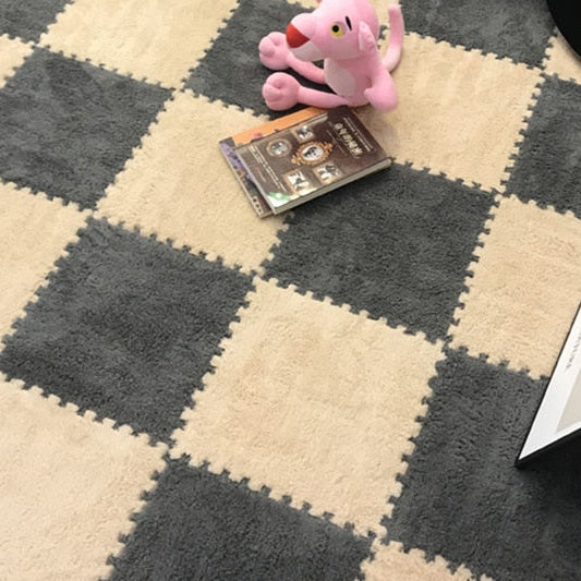 Soft Plush Carpet Tiles - Pet-Safe Floor Covering for Rabbit Play Areas