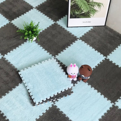Soft Plush Carpet Tiles - Pet-Safe Floor Covering for Rabbit Play Areas