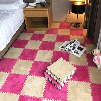 Soft Plush Carpet Tiles - Pet-Safe Floor Covering for Rabbit Play Areas