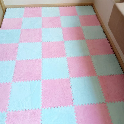 Soft Plush Carpet Tiles - Pet-Safe Floor Covering for Rabbit Play Areas