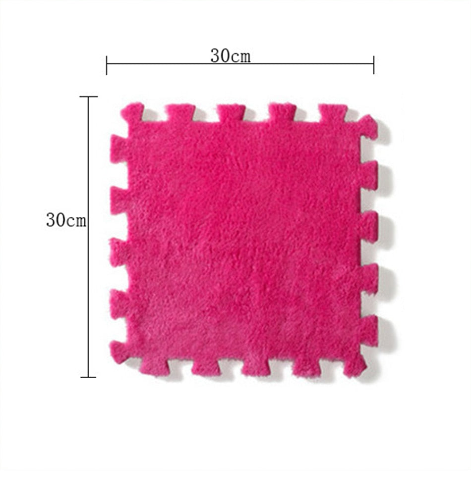 Soft Plush Carpet Tiles - Pet-Safe Floor Covering for Rabbit Play Areas