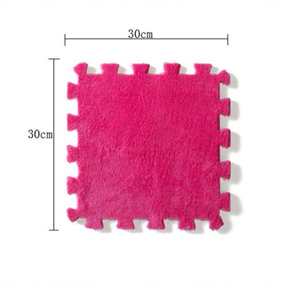 Soft Plush Carpet Tiles - Pet-Safe Floor Covering for Rabbit Play Areas