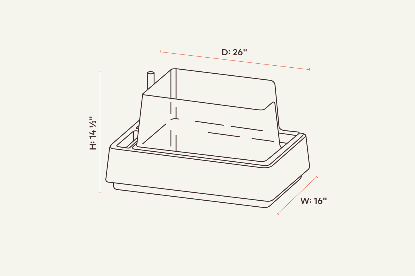 Cove Premium Cat Litter Box - Modern Design with Odor Control