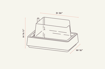 Cove Premium Cat Litter Box - Modern Design with Odor Control