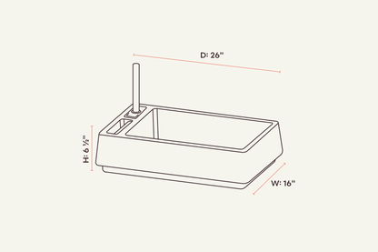 Cove Premium Cat Litter Box - Modern Design with Odor Control
