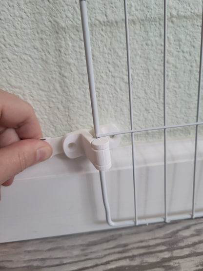 Damage free removal of adhesive strip used to temporarily install pet xpen panels