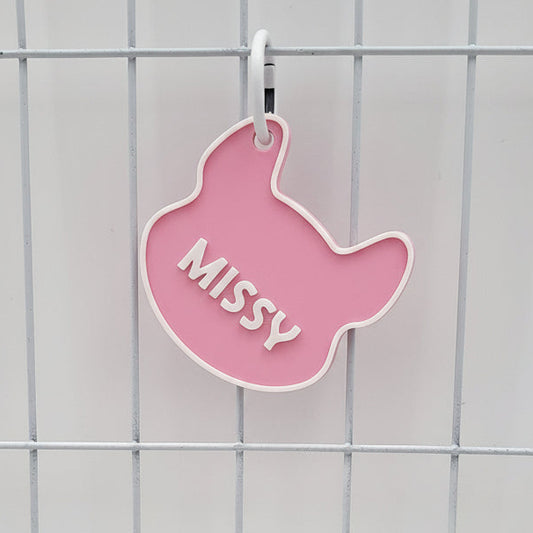 Chinchilla Carrier Nametag Pink