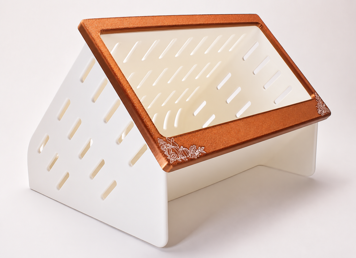 Harvest Bunny Open Air Hay Feeder Faceplate — Silk Bronze & White