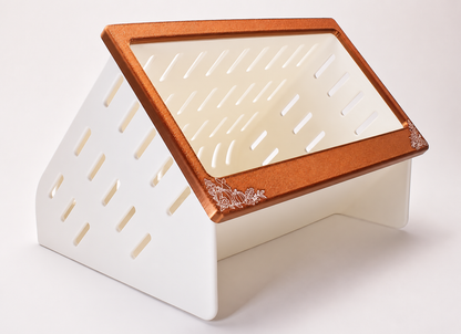 Harvest Bunny Open Air Hay Feeder Faceplate — Silk Bronze & White