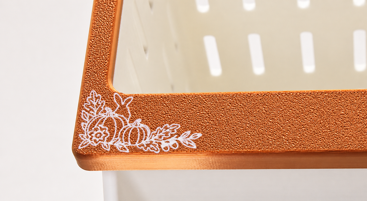 Harvest Bunny Open Air Hay Feeder Faceplate — Silk Bronze & White