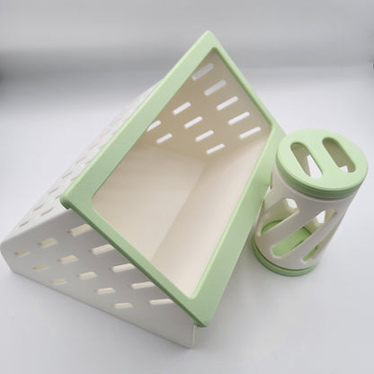 Open Air Hay Feeder and Hay Roller Bundle | 6 Colors Lime Green