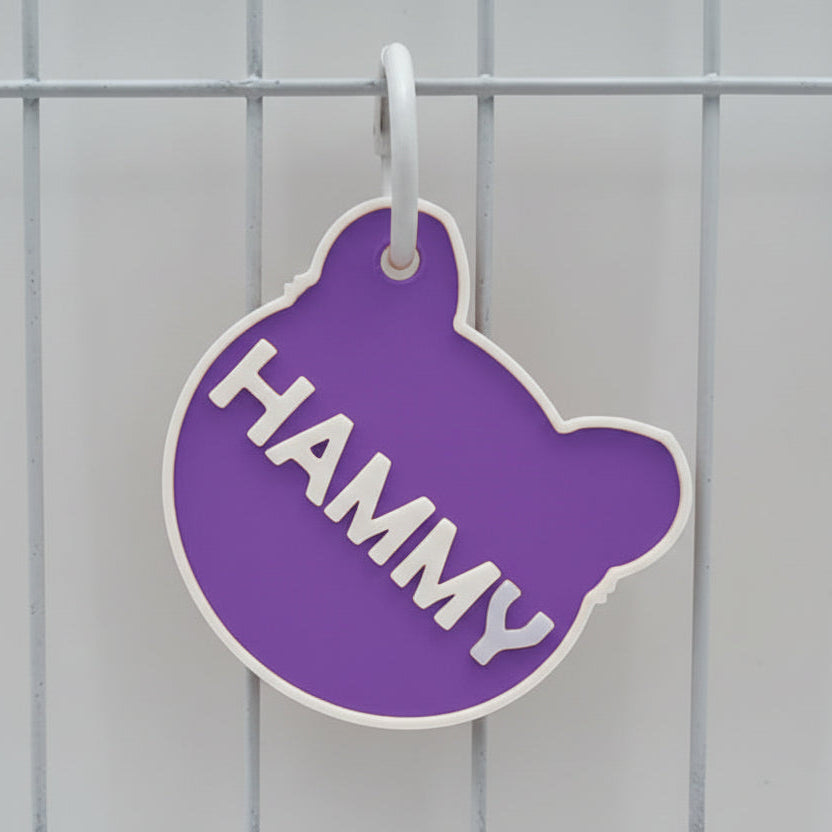 Hamster & Guinea Pig Carrier Nametag Lavendar