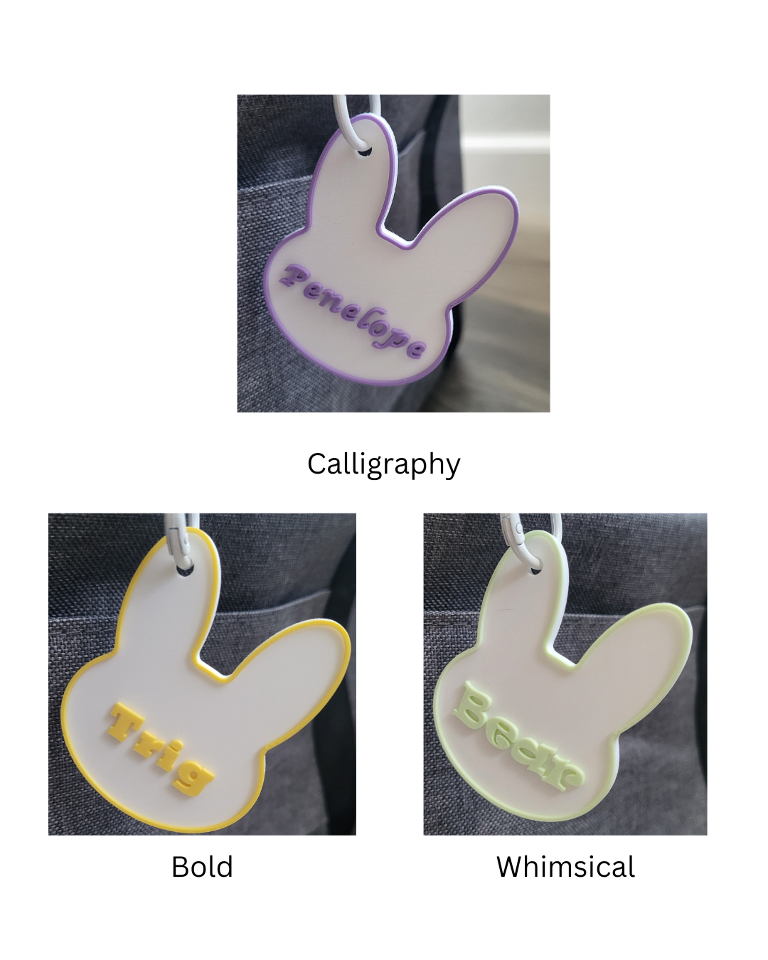 Sugar Cookie Carrier Nametag — Custom Bunny & Small Pet Tag